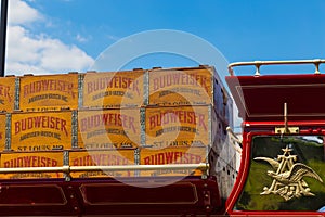 Budweiser Wagon Pulled by Clydesdale Horses